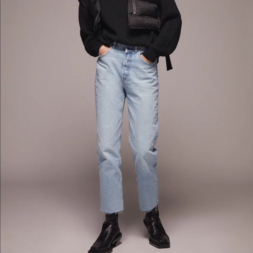 Zara hi-rise staight leg jeans